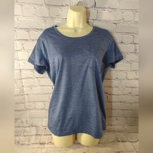 Outdoor Research Womens Chain Reaction Short Sleeve Shirt M Tie Back Blue